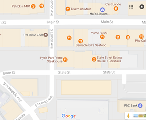 N Lemon Ave and State Street